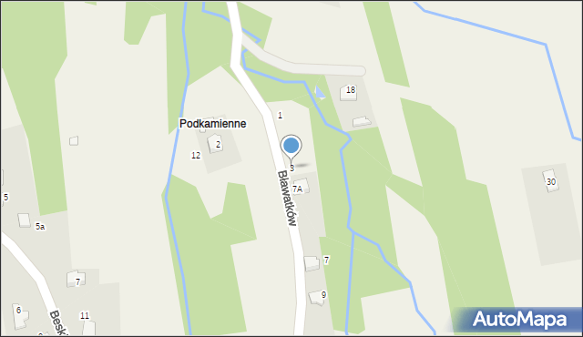 Czaniec, Bławatków, 3, mapa Czaniec