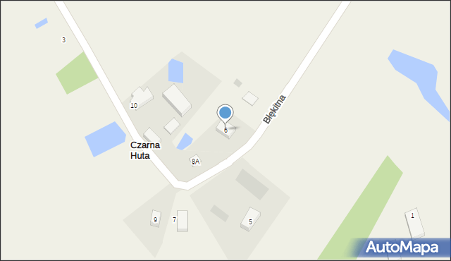 Czarna Huta, Błękitna, 6, mapa Czarna Huta