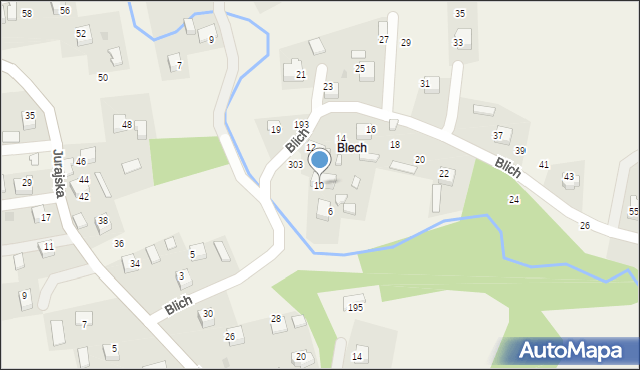 Filipowice, Blich, 10, mapa Filipowice