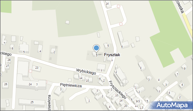 Frysztak, Blajera Wojciecha, ks., 3, mapa Frysztak