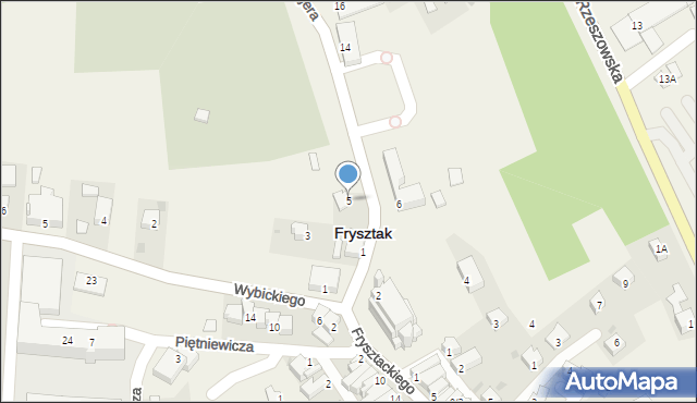 Frysztak, Blajera Wojciecha, ks., 5, mapa Frysztak