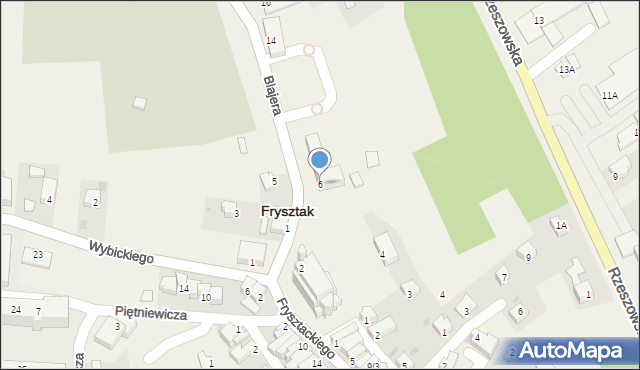 Frysztak, Blajera Wojciecha, ks., 6, mapa Frysztak