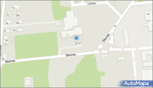Gliwice, Błonie, 3i, mapa Gliwic