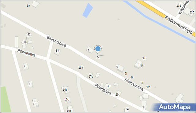 Grudziądz, Bluszczowa, 7a, mapa Grudziądza