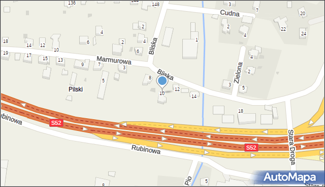 Harbutowice, Bliska, 10, mapa Harbutowice