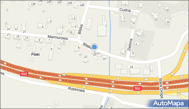 Harbutowice, Bliska, 12, mapa Harbutowice