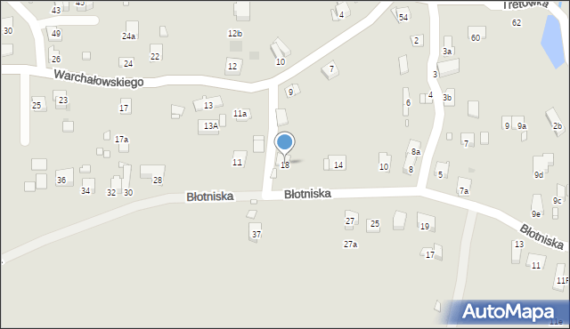 Kraków, Błotniska, 18, mapa Krakowa