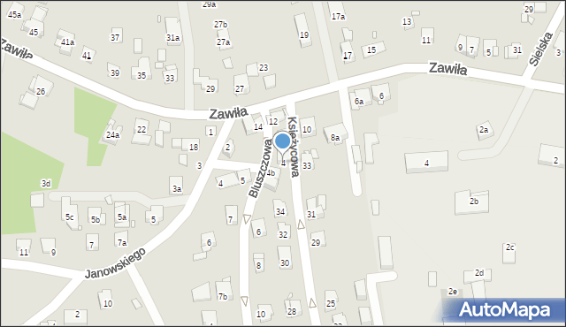 Kraków, Bluszczowa, 4, mapa Krakowa