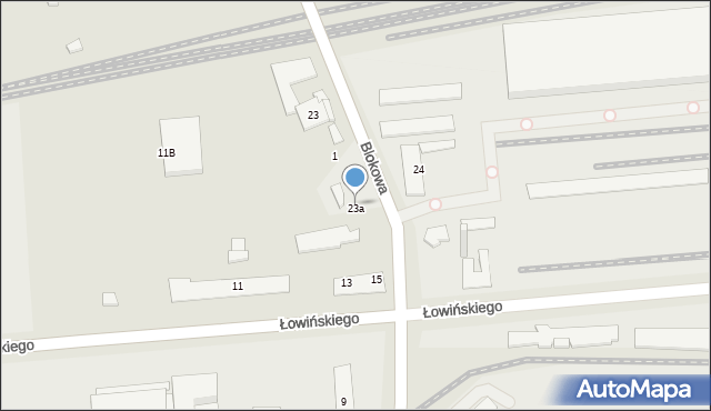 Kraków, Blokowa, 23a, mapa Krakowa