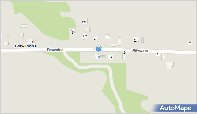 Krasnystaw, Bławatna, 20, mapa Krasnystaw