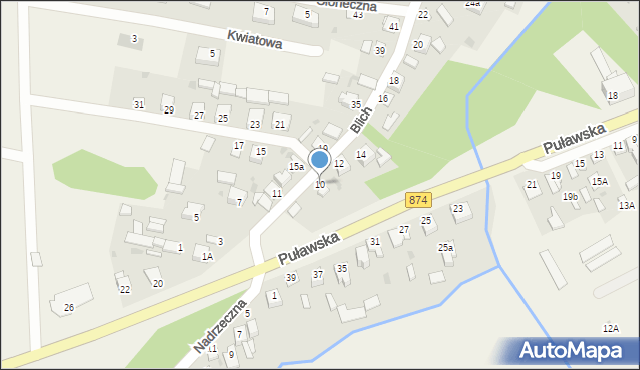 Kurów, Blich, 10, mapa Kurów