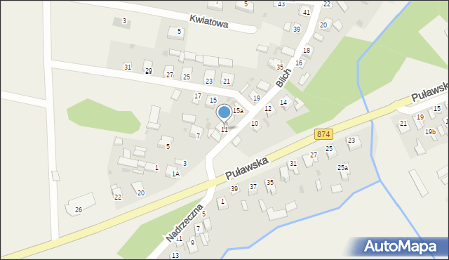 Kurów, Blich, 11, mapa Kurów