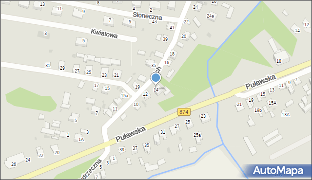 Kurów, Blich, 14, mapa Kurów