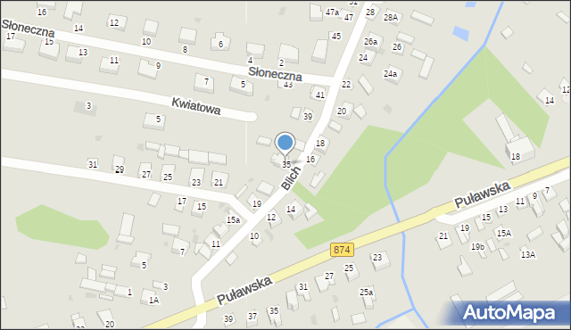 Kurów, Blich, 35, mapa Kurów