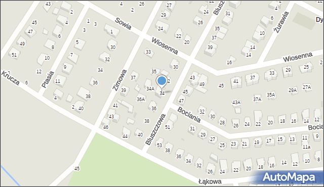 Kutno, Bluszczowa, 34, mapa Kutno