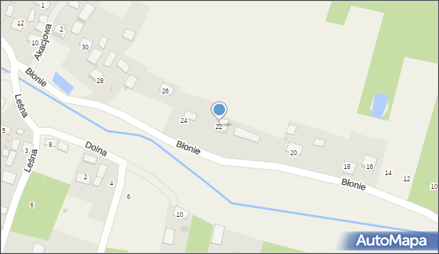 Laskówka Chorąska, Błonie, 22, mapa Laskówka Chorąska