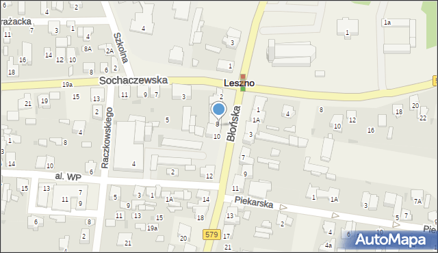 Leszno, Błońska, 8A, mapa Leszno