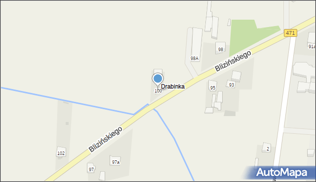 Lisków, Blizińskiego Wacława, ks., 100, mapa Lisków