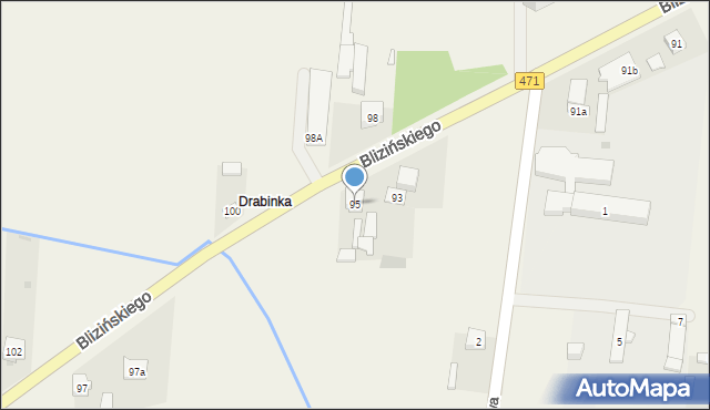 Lisków, Blizińskiego Wacława, ks., 95, mapa Lisków