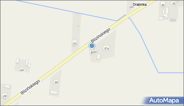 Lisków, Blizińskiego Wacława, ks., 97, mapa Lisków