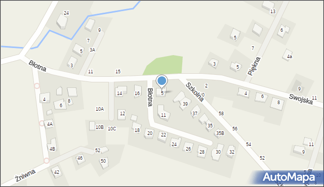 Łowęcin, Błotna, 5, mapa Łowęcin