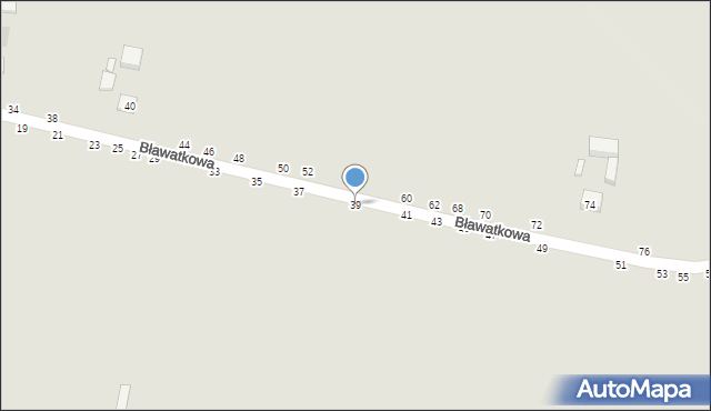 Lublin, Bławatkowa, 39, mapa Lublina