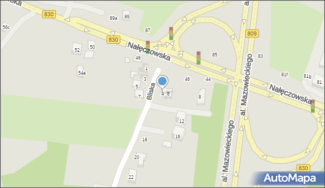 Lublin, Bliska, 4, mapa Lublina