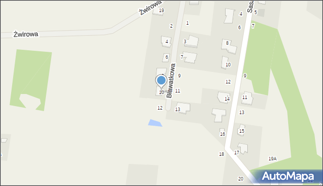 Machnacz, Bławatkowa, 10, mapa Machnacz