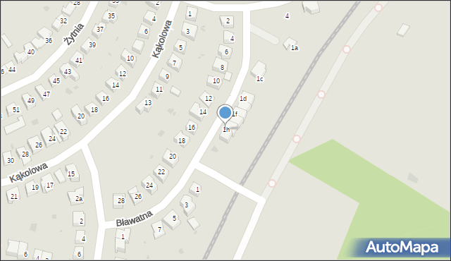 Olsztyn, Bławatna, 1h, mapa Olsztyna