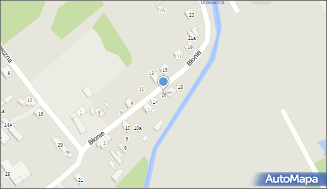 Opoczno, Błonie, 16, mapa Opoczno