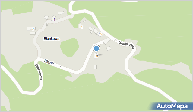 Piwniczna-Zdrój, Błankowa, 16, mapa Piwniczna-Zdrój