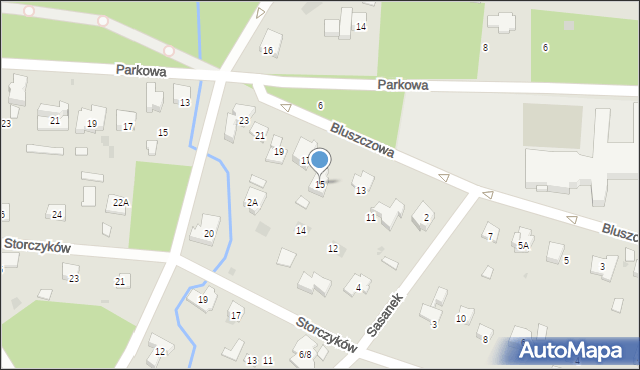 Podkowa Leśna, Bluszczowa, 15, mapa Podkowa Leśna