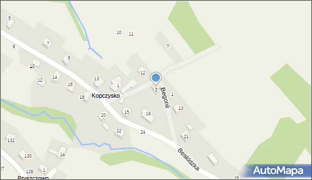 Porąbka, Bławatków, 2, mapa Porąbka