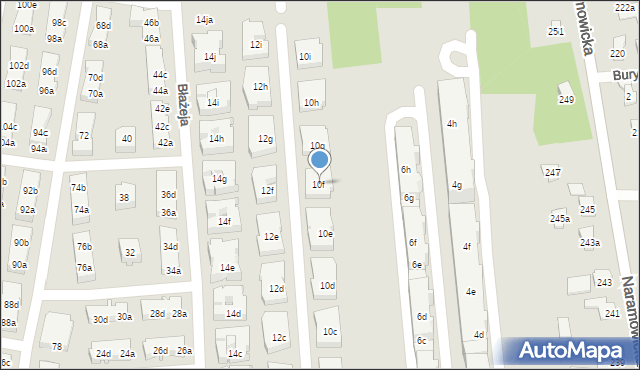 Poznań, Błażeja, 10f, mapa Poznania