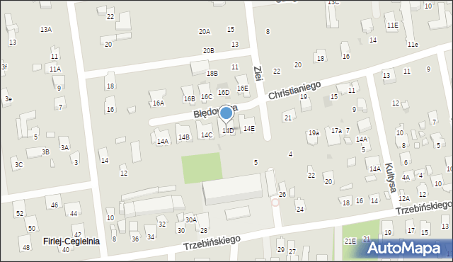 Radom, Błędowska, 14D, mapa Radomia