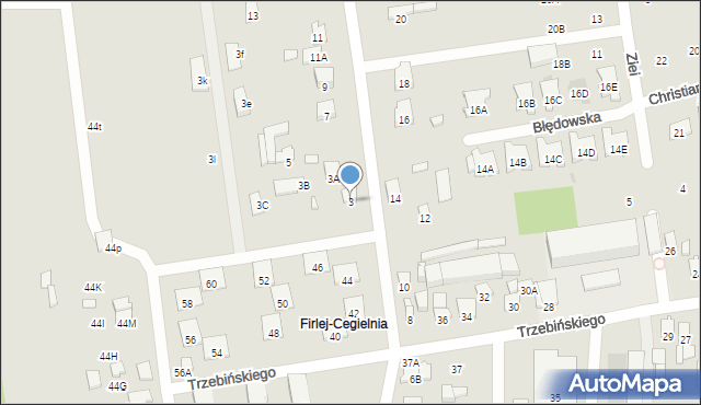 Radom, Błędowska, 3, mapa Radomia