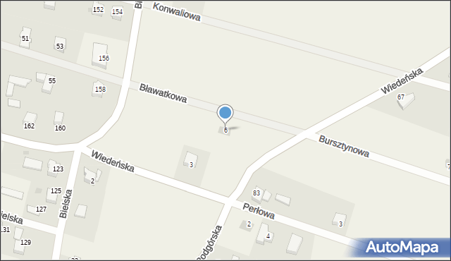 Roczyny, Bławatkowa, 6, mapa Roczyny