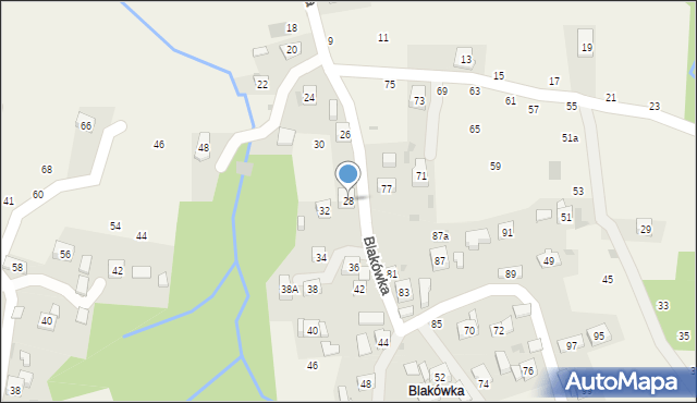 Rudnik, Blakówka, 28, mapa Rudnik