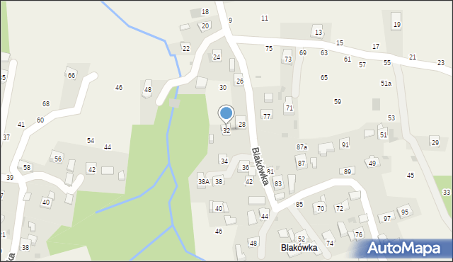 Rudnik, Blakówka, 32, mapa Rudnik