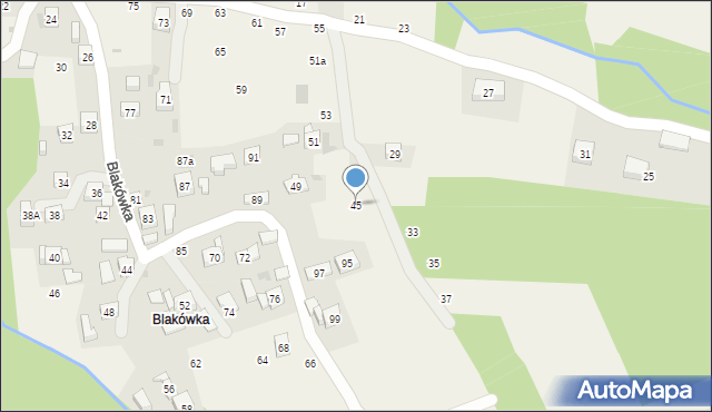 Rudnik, Blakówka, 45, mapa Rudnik