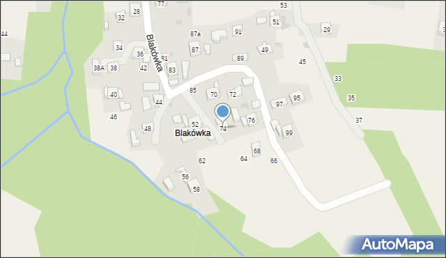 Rudnik, Blakówka, 74, mapa Rudnik