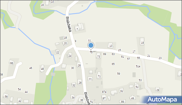 Rudnik, Blakówka, 75, mapa Rudnik