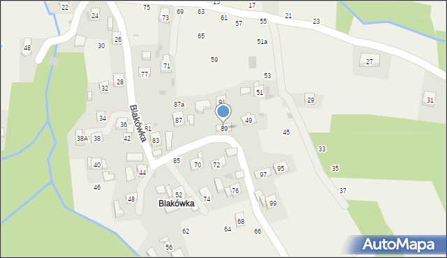 Rudnik, Blakówka, 89, mapa Rudnik