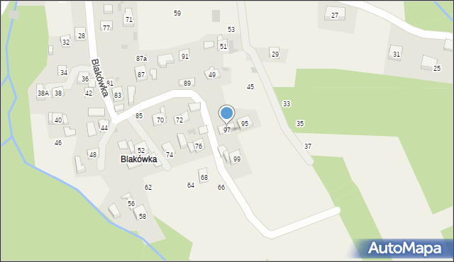 Rudnik, Blakówka, 97, mapa Rudnik