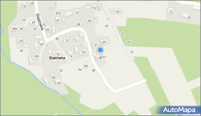 Rudnik, Blakówka, 99, mapa Rudnik