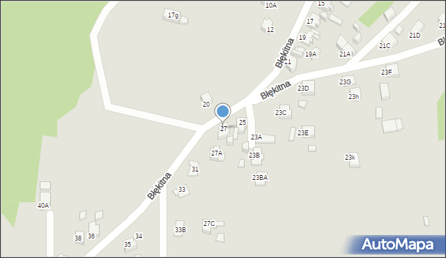 Rybnik, Błękitna, 27, mapa Rybnika