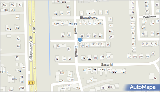 Rzeszów, Bławatkowa, 39, mapa Rzeszów