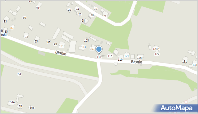 Sandomierz, Błonie, 111, mapa Sandomierza