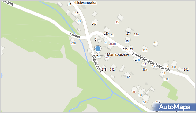 Sucha Beskidzka, Błądzonka, 818/45, mapa Sucha Beskidzka