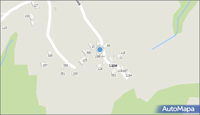 Sucha Beskidzka, Błądzonka, 896/198, mapa Sucha Beskidzka